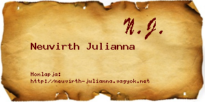 Neuvirth Julianna névjegykártya